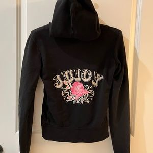 **SOLD** Juicy Couture "Rose Couture" Black Sweatshirt with Rhinestones